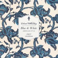 Colonial Williamsburg Blue and White American Style Wall Calendar 2027